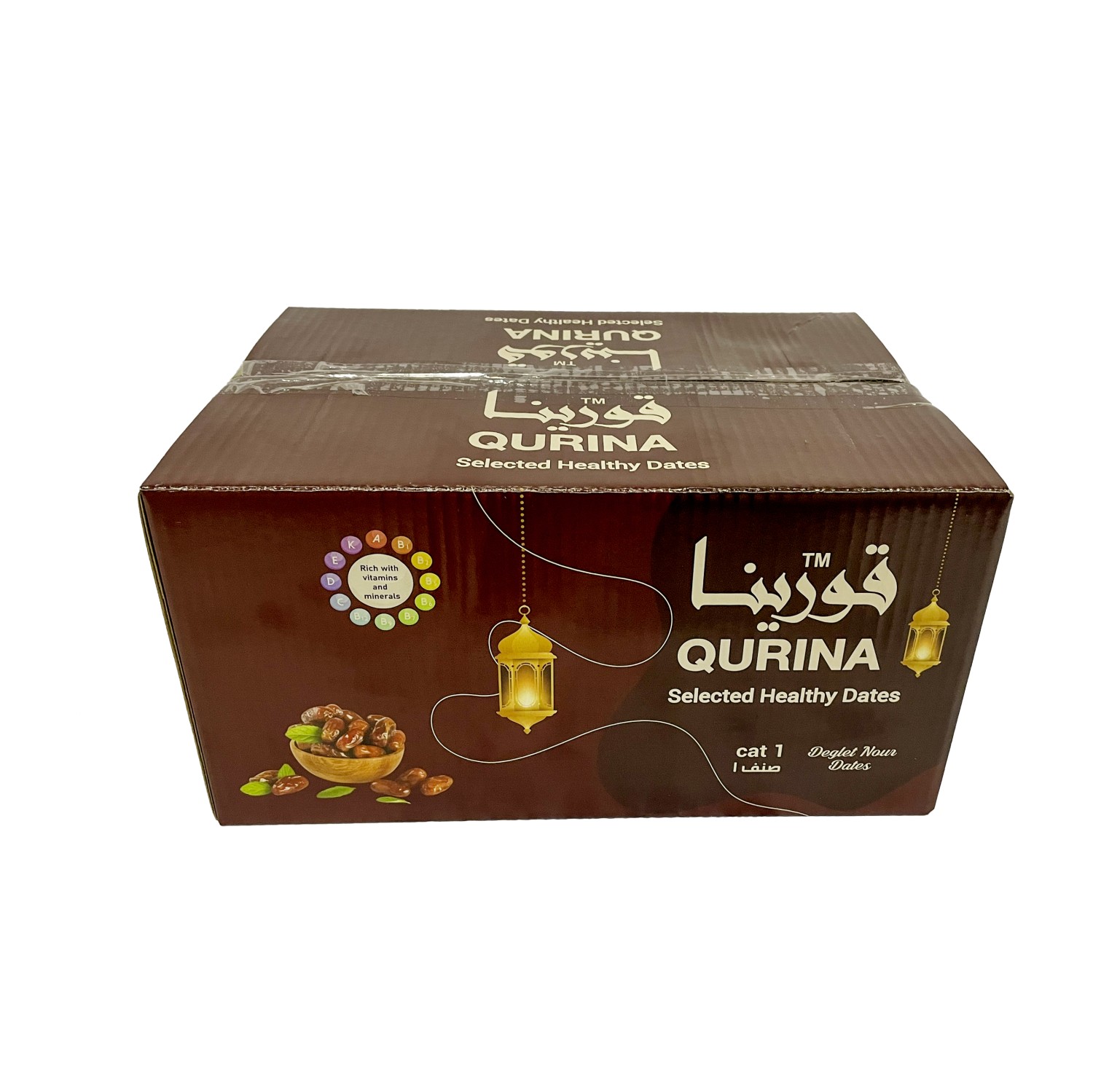 Qurina Deglat Noor Sticky Dates Branchless (12 X 400g)