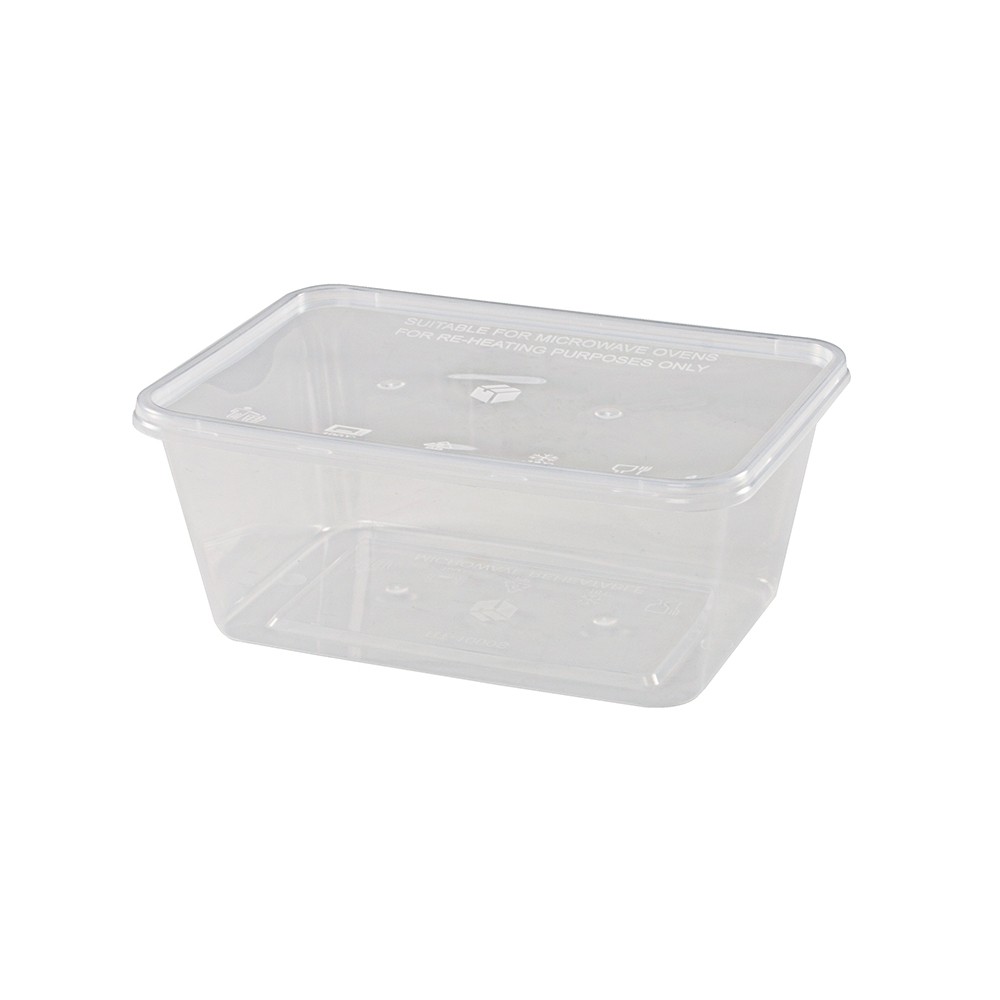 PP RECTANGULAR CONTAINER MSE Takeaway Box \ PP BEKAS SEGI EPAT MSE 50pcs